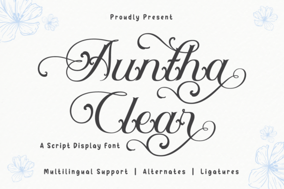 Auntha Clear: A Modern Script Typeface for Web Design