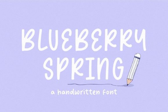 Blueberry Spring: A Handwritten Font for Editorial Warmth