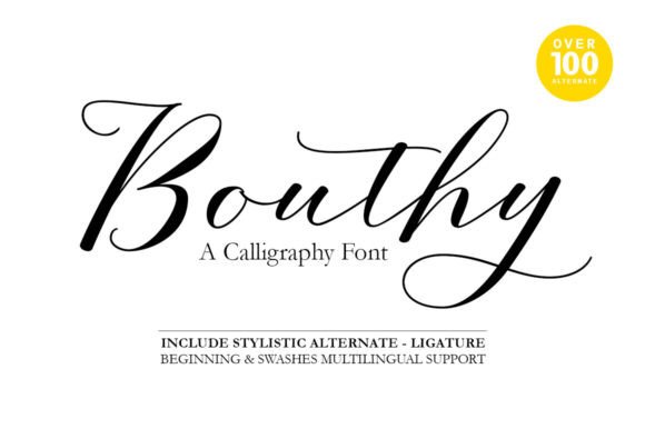Bouthy: A Handwritten Font for Makers and Sellers