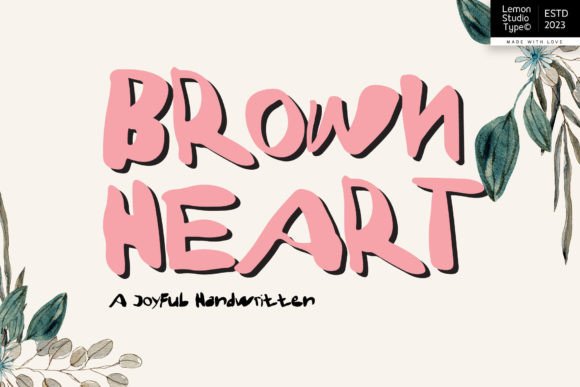 Brown Heart: A Joyful Handwritten Font for Crafters