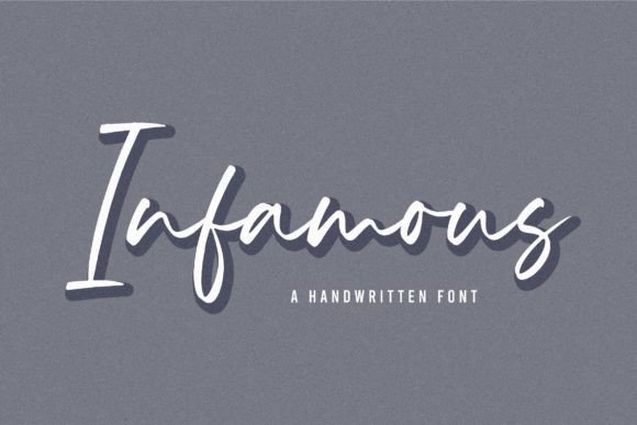Infamous: A Stylish Script Font for Editorial Design