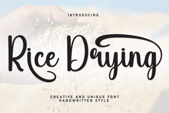 Rice Drying: The Handwritten Font That Boosts Campaign Clarity