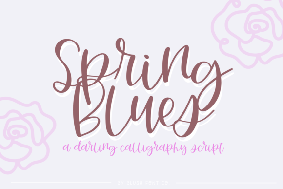 Spring Blues: A Playful Script Font for Editorial Design